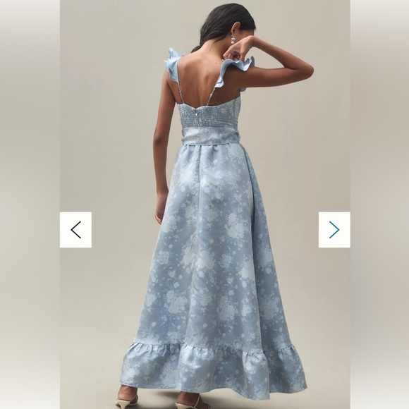 V. Chapman Veronica Corset Ruffle Side-Slit Dress (Size 12) - Picture 2 of 9